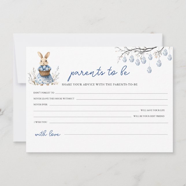 Baby shower de Pâques Conseil pour la carte Parent (Devant)