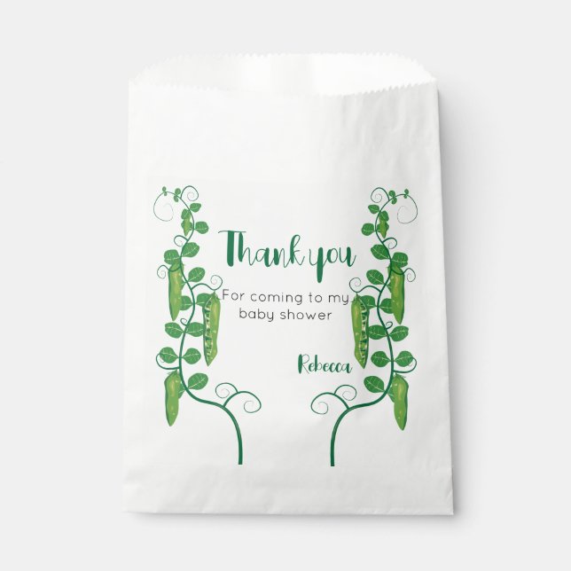 Baby shower de pois doux Favoriser les sacs (Devant)