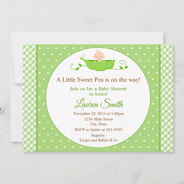 Baby shower de pois doux Invitation Bébé neutre (Devant)