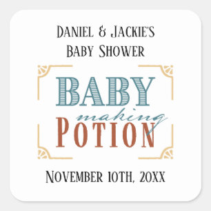 Baby shower de potion pour bébés Étiquette Vint