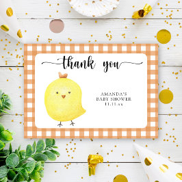 Baby shower de poulet bébé mignon merci