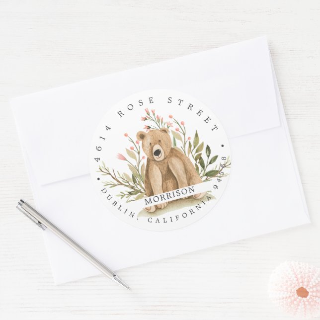 Baby shower de printemps | Étiquette d'adresse de  (Enveloppe)
