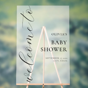 Baby shower de script de calligraphie élégant