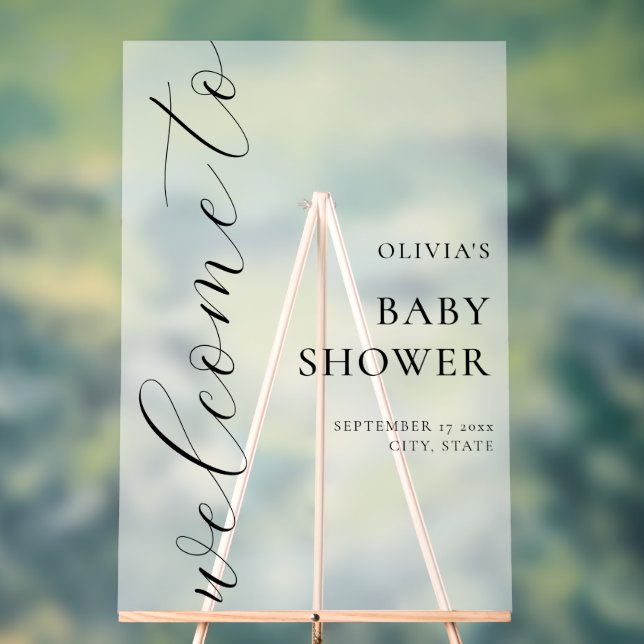 Baby shower de script de calligraphie élégant (Neutre)