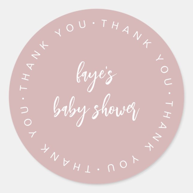 Baby shower de script Merci Favor Étiquette F201 (Devant)