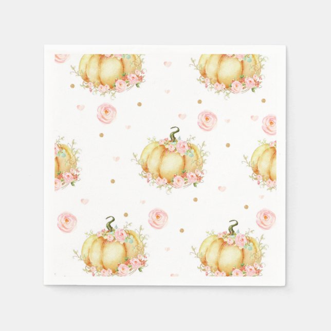 Baby shower de serviettes en papier petit Citrouil (Devant)