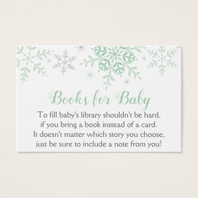 Baby shower de Snowflakes d'hiver Apportez un livr (Devant)