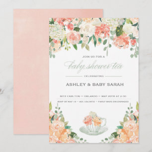 Baby shower de thé Invitation Jardin Floral