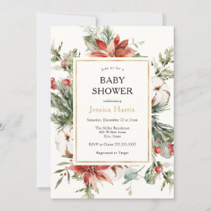 Baby shower de verdure d'hiver Invitation