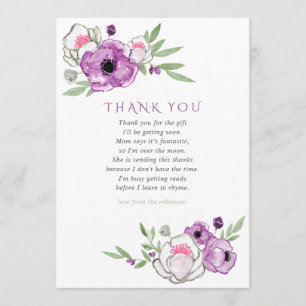 Baby shower de violet et de Merci floral Sage