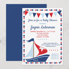 Baby shower de voilier Invitation Garçons Voilier