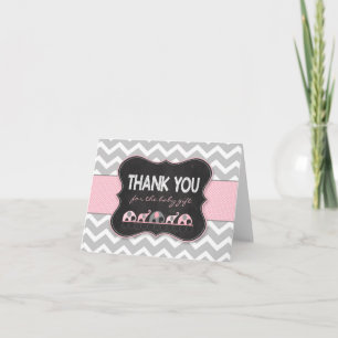 Baby shower des Eléphants de Fille Rose merci