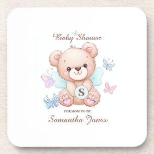 Baby shower Dessous de verre en plastique dur pers