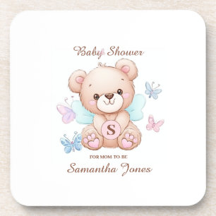 Baby shower Dessous de verre en plastique dur pers