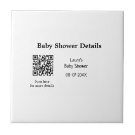 BABY SHOWER DETAILS QR SCAN CODE MINIMAL MODERN RU FLIESE