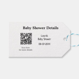 BABY SHOWER DETAILS QR SCAN CODE MINIMAL MODERN RU GESCHENKANHÄNGER