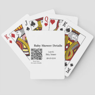BABY SHOWER DETAILS QR SCAN CODE MINIMAL MODERN RU SPIELKARTEN