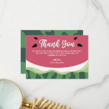 Baby shower d'été de Merci de pastèque douce