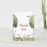 Baby shower d'été fleur sauvage Merci 