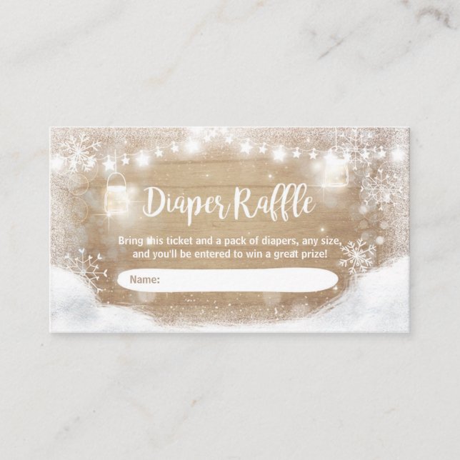 Baby shower d'hiver Carte de rousseur de couches N (Devant)