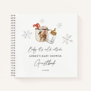 Baby shower d'hiver Chocolat chaud Livre d'or