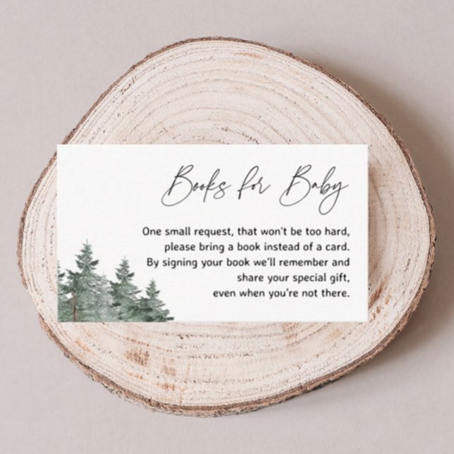 Baby shower d'hiver de montagne Livres pour cartes (Créateur téléchargé)