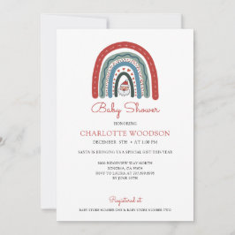 Baby shower d'hiver de Noël Invitation