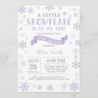Baby shower d'hiver Invitation Fléau de neige viol
