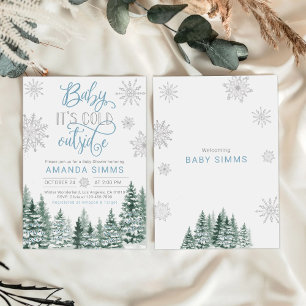 Baby shower d'hiver Invitation Il fait froid dehor