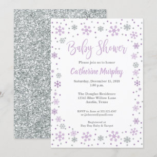 Baby shower d'hiver Invitation Lavender Parties sc