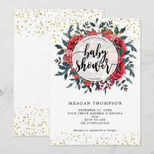 baby shower d'hiver invitation parties scintillant
