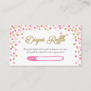 Baby shower Diaper Carte Raffle parties scintillan