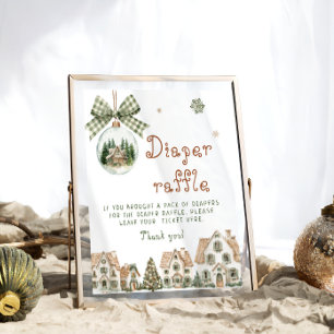 Baby-Shower-Diaper-Raffle 'Es braucht ein Dorf' Poster