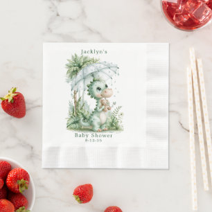 Baby-Shower-Dinosaur-Regenschirm Tropisches Thema Serviette