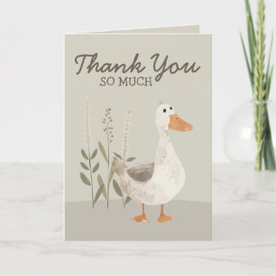 Baby shower d'oie d'aquarelle - Carte de remerciem