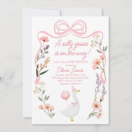 Baby shower d'oie Invitation Pink Girl Invitation