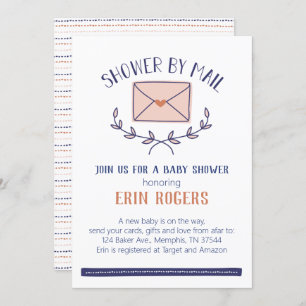 Baby shower Doodle par invitation par courrier