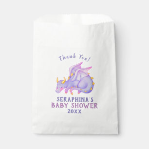 Baby shower Dragon mou violet Favoriser les sacs