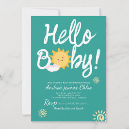 Baby Shower Drehbuch Sunshine Simple Moderne Einladung