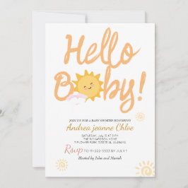 Baby Shower Drehbuch Sunshine Simple Moderne Einladung