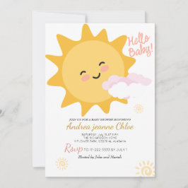 Baby Shower Drehbuch Sunshine Simple Moderne Einladung