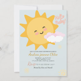 Baby Shower Drehbuch Sunshine Simple Moderne Einladung