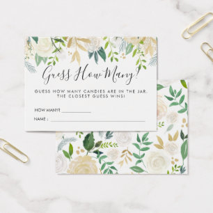 Baby shower du bouquet White Rose   Jeu de devinet