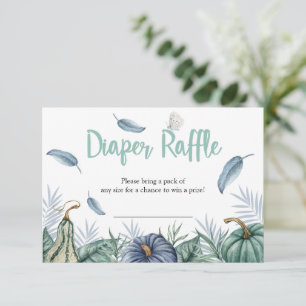 Baby shower Dusty Blue Citrouille Déchets Carte Ra