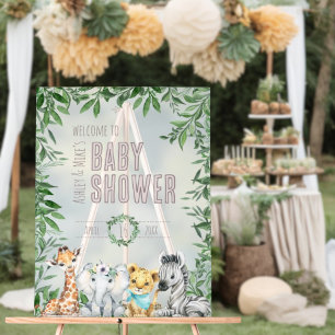 Baby shower écologique Safari Neutre Genre Bienven