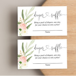 baby shower écossais rose verdure cartes de tombol