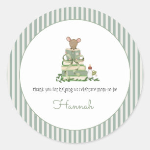 Baby Shower 'Ein Neues Kapitel' Runder Aufkleber