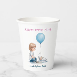 Baby Shower Eine neue kleine Liebe (Geschwister) Pappbecher
