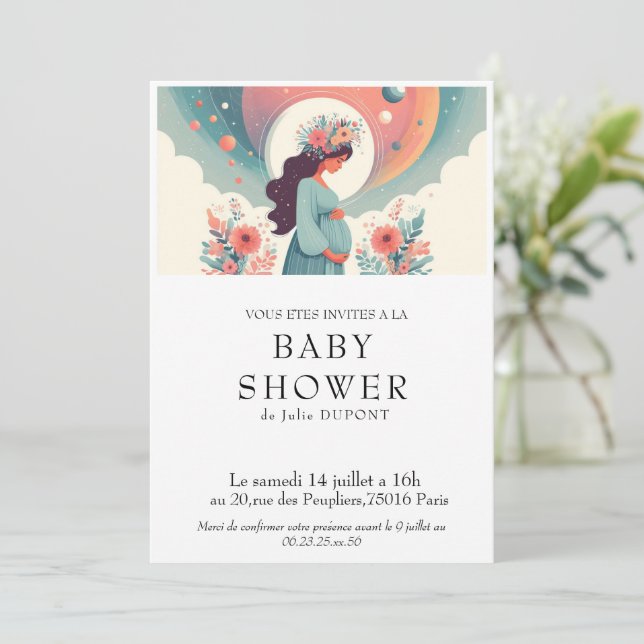 Baby-Shower-Einladung ç Einladung (Stehend Vorderseite)
