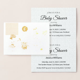 Baby-Shower-Einladung Elegante minimalistische L Folienkarte